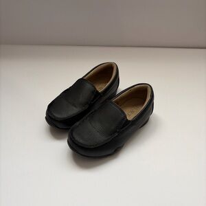 Children’s Place Boys Black Slip On Loafers Dress Shoes Size 9 Toddler